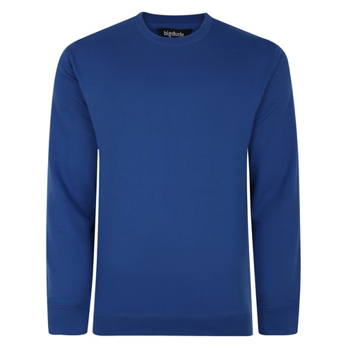 Bigdude Crew Neck Jumper Deep Blue Tall